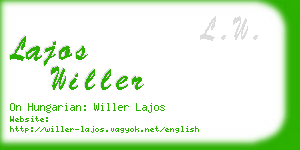 lajos willer business card